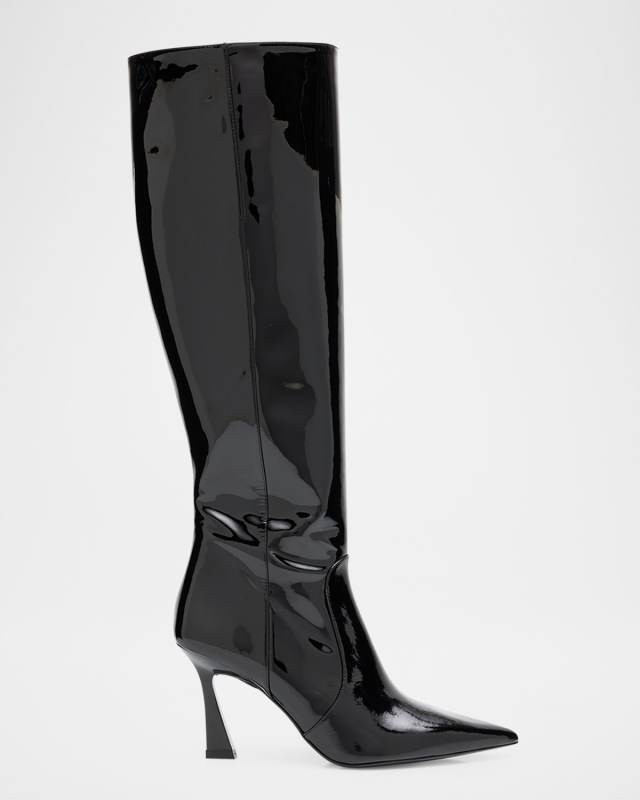 Vinnie Patent Leather Knee-High Boots